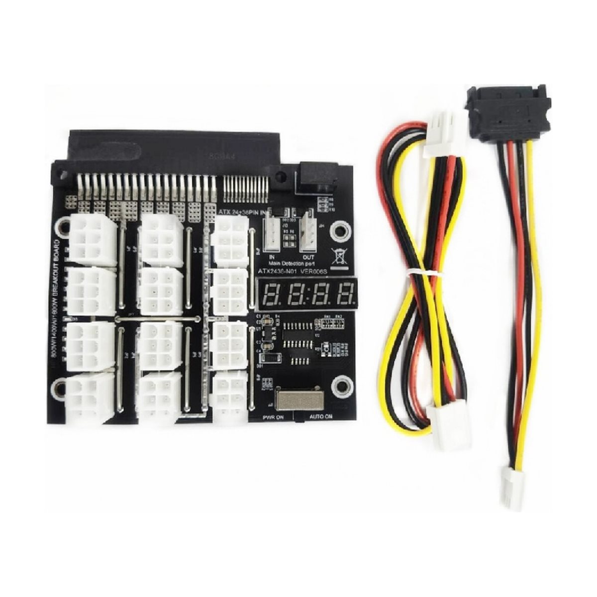12 Ports PCIe 6Pin Connector B - 2400W Server Psu Breakout Board recension och pris